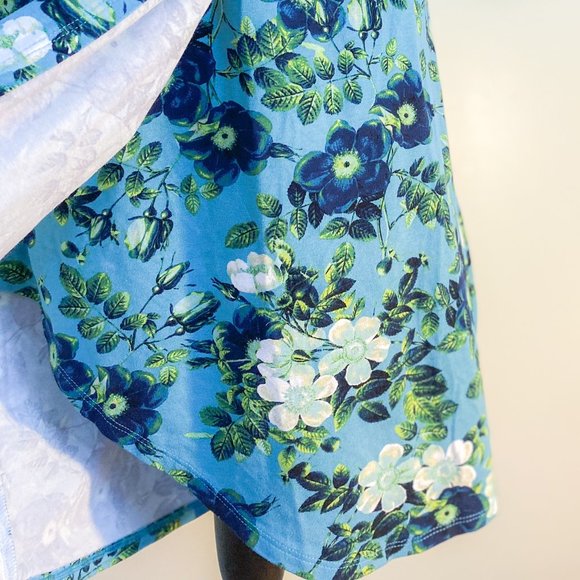 J.Jill Wearever Collection Floral V-Neck Midi Spring Stretch Dress Small - Picture 3 of 14